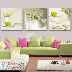 New Arrival Lovely Table Scenery Print 3-piece Cross Film Wall Art Prints