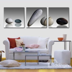 New Arrival Elegant Cobblestones Print 3-piece Cross Film Wall Art Prints