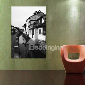 New Arrival Beautiful Venerable Water Town Print Cross Film Grey Wall Art Prints