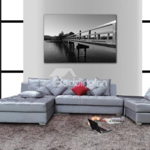 New Arrival Elegant Bridge Print Cross Film Gray Wall Art Prints