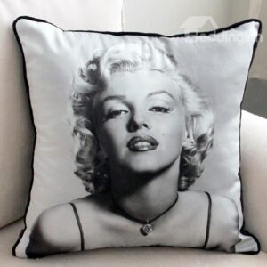 New Arrival Elegant Marilyn Monroe Black and White Print Throw Pillow