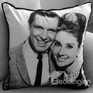 New Arrival Beautiful Audrey Hepburn and Gregory Peck Print Throw Pillow