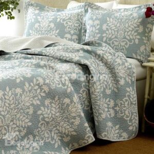 New Arrival Elegant Light Blue Floral Patterns 3-piece Bed in a Bag Sets