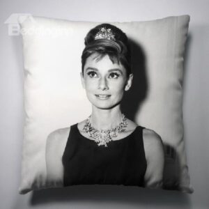 New Arrival Graceful Audrey Hepburn Looking Up Print Throw Pillow