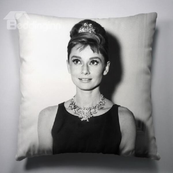 New Arrival Graceful Audrey Hepburn Looking Up Print Throw Pillow