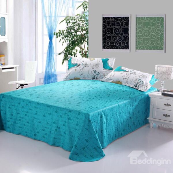 New Arrival Adorable Blue Small Car and Trees Print Sheet