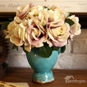 New Arrival Beautiful Rose Blossoms Style Decorative Artificial Flower Set
