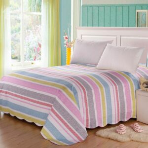 New Arrival Lovely Colorful Stripes Patterns Floral Border Sheet