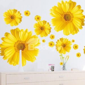 New Arrival Lovely Daisy Flowers Print Wall Stickers