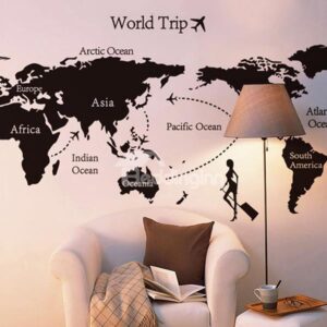 New Arrival Cool World Map Print Wall Stickers