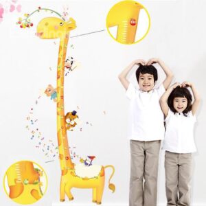 New Arrival Cute Giraffe Print Height Measurement Wall Stickers