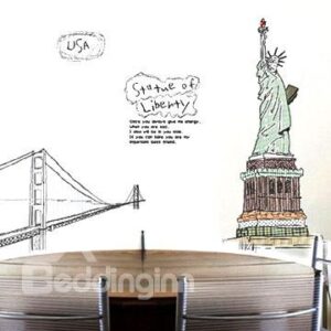 New Arrival Lovely Statue of Liberty Print Wall Stickers