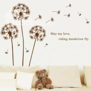 New Arrival Adorable Dandelion in the Wind Print Wall Stickers