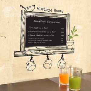 New Arrival Lovely Vintage Black Board Print Wall Stickers