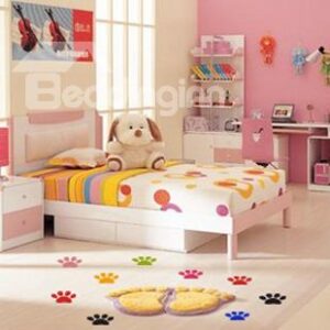 New Arrival 10-Pieces Cute Little Footprint Print Floor Sticker Sets