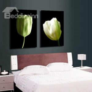New Arrival Elegant Tulips Print 2-piece Cross Film Wall Art Prints