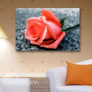 New Arrival Beautiful Pink Rose Print Cross Film Wall Art Prints