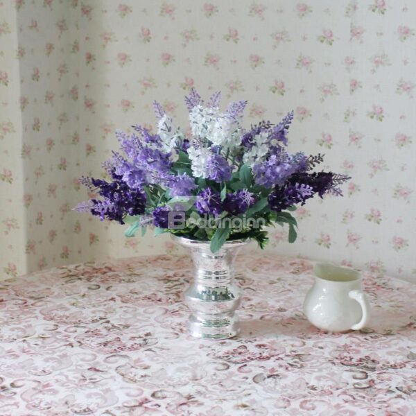 New Arrival Lovely Lavender Blossoms in Vase Decorative Artificial Flower Set