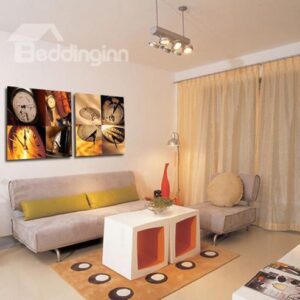 New Arrival Lovely Clocks Print 2-piece Cross Film Wall Art Prints