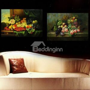 New Arrival Beautiful Various Flowers and Fruits Print 2-piece Cross Film Wall Art Prints