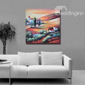 New Arrival Beautiful Colorful Plain Scenery Print Cross Film Wall Art Prints