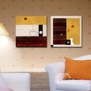 New Arrival Modern Style Abstract Patterns Print 2-piece Cross Film Wall Art Prints