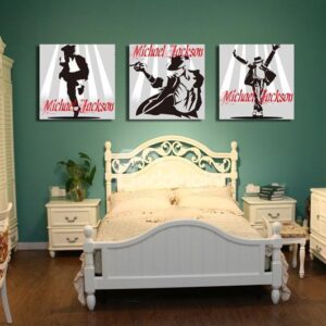 New Arrival Cool Michael Jackson Print 3-piece Cross Film Wall Art Prints