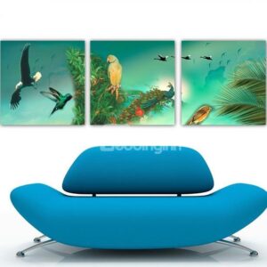 New Arrival Beautiful Animals Print 3-piece Cross Film Wall Art Prints