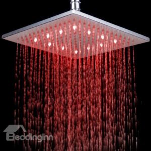 8 Inch All Copper LED Color-changing Shower Head
