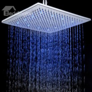 12 Inches All Copper LED Color-changing Shower Head Faucet