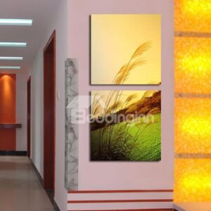 New Arrival Lovely Reed Marshes Print 2-piece White Cross Film Wall Art Prints