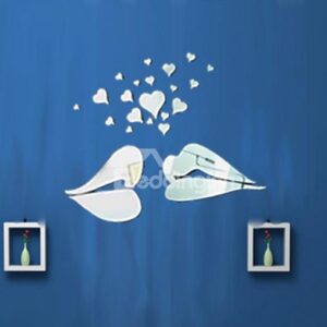 New Arrival Beautiful Lips and Hearts Print Wall Stickers