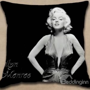 New Arrival Sexy Marilyn Monroe in Deep-V Neck Dress Print Throw Pillowcase