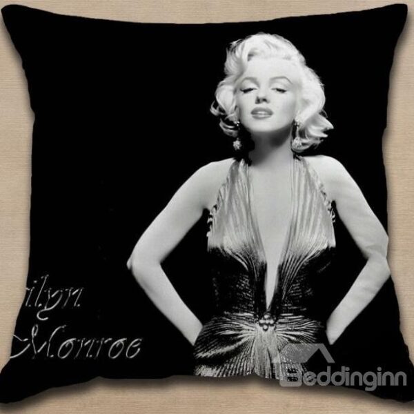 New Arrival Sexy Marilyn Monroe in Deep-V Neck Dress Print Throw Pillowcase
