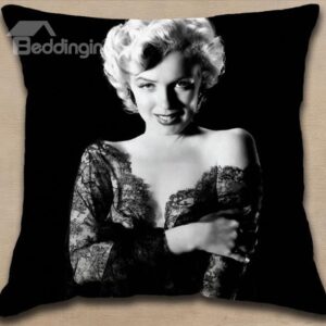 New Arrival Sexy Marilyn Monroe in Strapless Laces Dress Print Throw Pillowcase