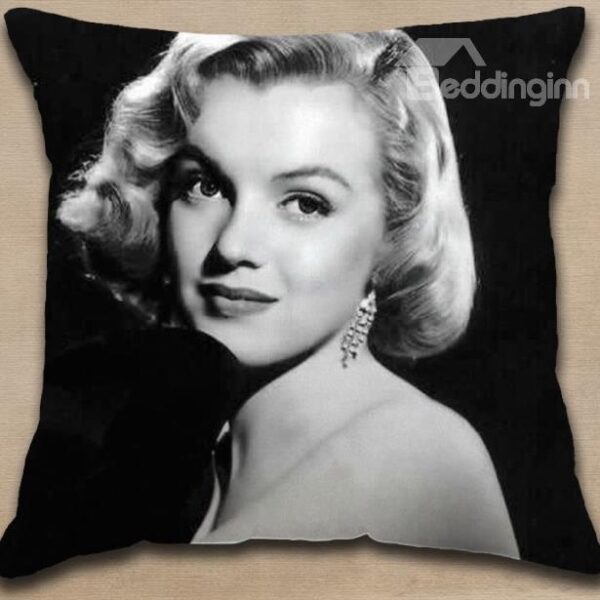 New Arrival Elegant Smiling Marilyn Monroe Print Throw Pillowcase