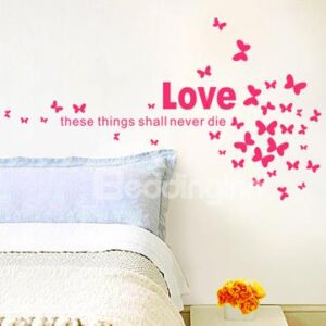 New Arrival Lovely Butterflies and Letters Print Wall Stickers