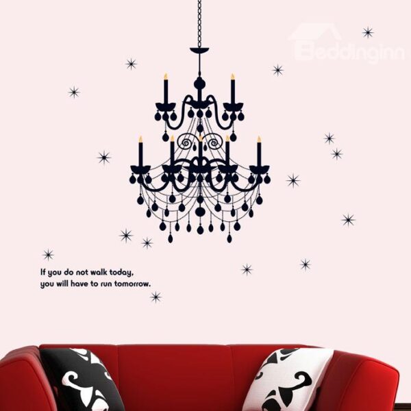 New Arrival Beautiful Drop-light and Letters Print Wall Stickers