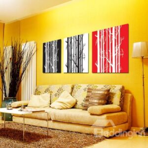 New Arrival Modern Style Elegant Tree Trunk Print 3-piece Cross Film Wall Art Prints