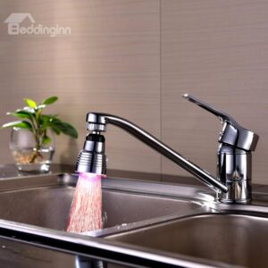 New Arrival Contemporary ABS LED Multi-color Whorl Kitchen Faucet Spout