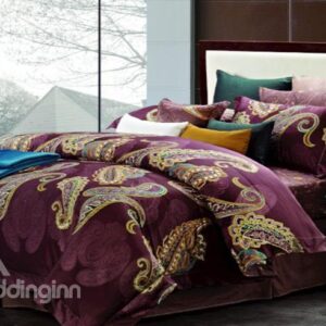 Royal Color Staple Cotton 4 Piece Duvet Cover Sets