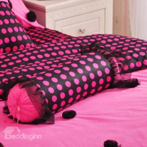 New Arrival Princess Style Dots Print Candy Shape Throw Pillow
