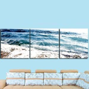 New Arrival Beautiful Turbulent Flow Print 3-piece Cross Film Wall Art Prints