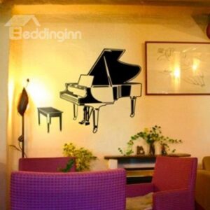 New Arrival Beautiful Piano and Chair Print Wall Stickers