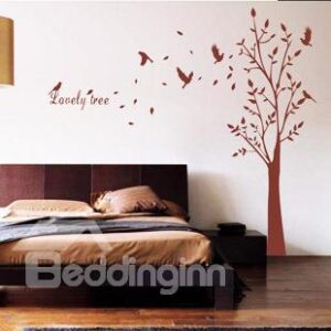 New Arrival Beautiful Lovely Tree and Birds Print Wall Stickers