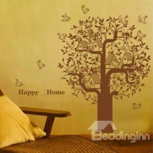New Arrival Beautiful Tree and Birds Nest Print Wall Stickers