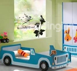 Pure Color Wonderland Flower Fairy Wall Stickers