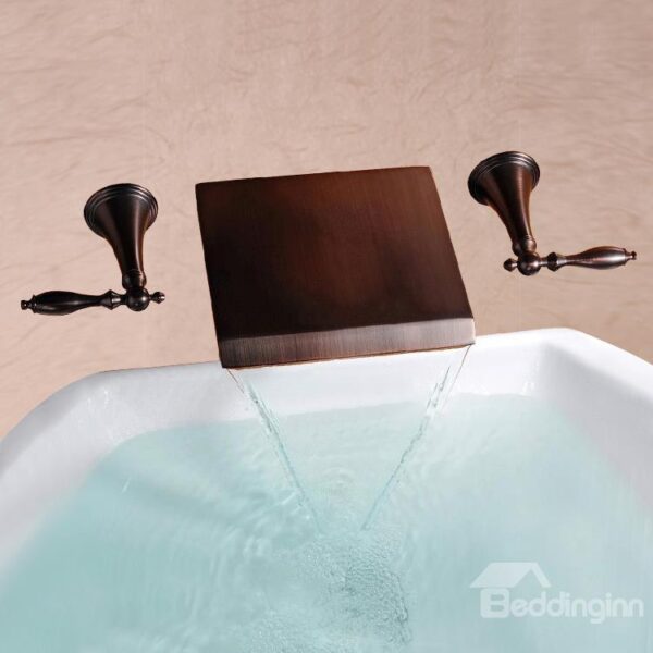 New Arrival ORB Black Bronze Waterfall Wall Mount Faucet