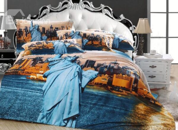 New Arrival Statue of Liberty Print 3D Bedding Sets
