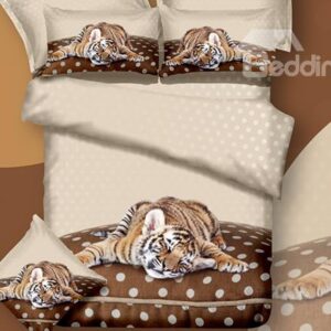 New Arrival Lazy Tiger Print 3D Bedding Sets